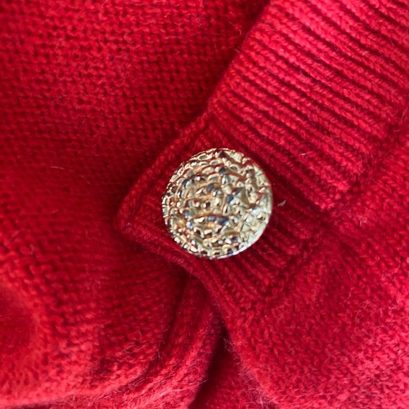 Vintage Red Cashmere Cardigan - The Scotch House - Picture 3 of 4
